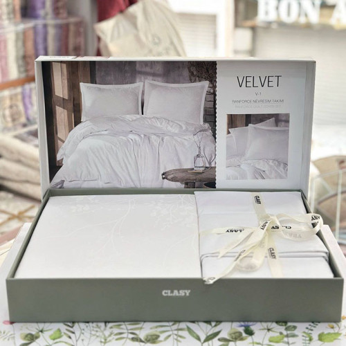 Постельное белье ТМ Aran Clasy ранфорс Velvet v1 Beyaz