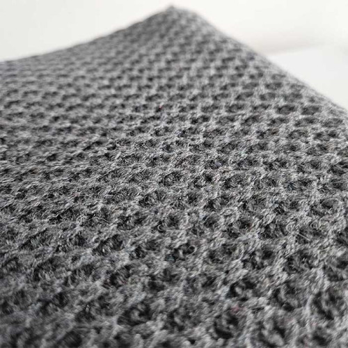 Плед вязаный детский ТМ Aren 110х80 Соты Серый темный