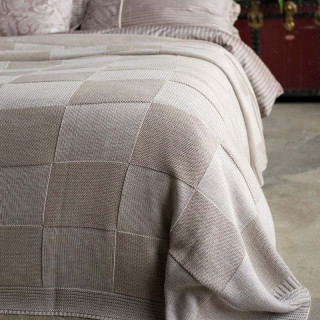 Покрывало вязаное хлопковое ТМ Betires Aspen Beige