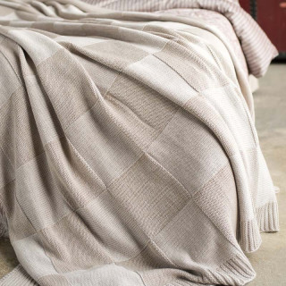 Покрывало вязаное хлопковое ТМ Betires Aspen Beige
