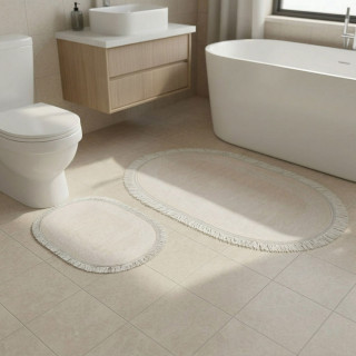 Набір килимків для ванної кімнати ТМ Brillant Home PasPas Seti Beige 2 шт