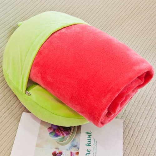 Подушка декоративна кругла з пледом КАВУН