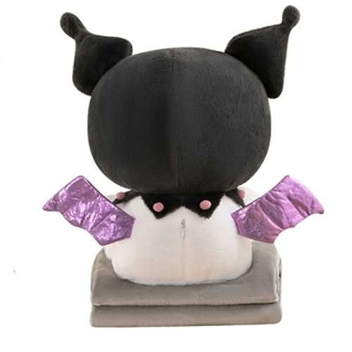 Мягкая игрушка с пледом Kuromi черный