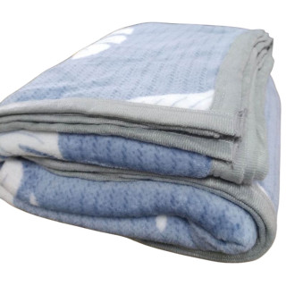 Плед микрофибра с кантом Листья