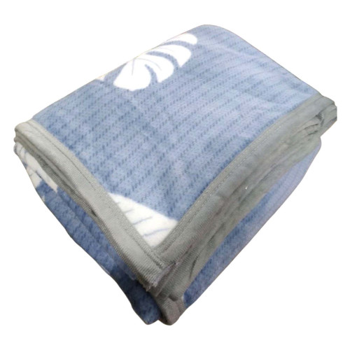 Плед микрофибра с кантом Листья