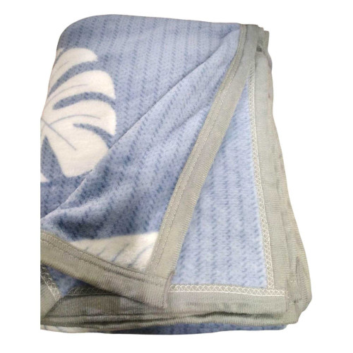 Плед микрофибра с кантом Листья