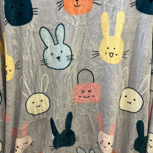 Плед микрофибра с кантом Зайчики