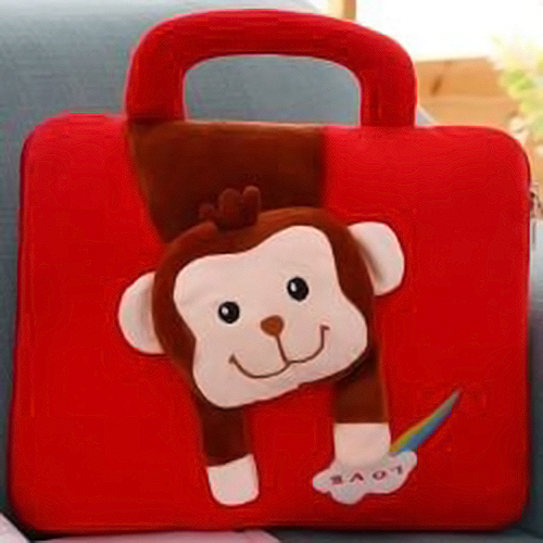 Подушка-плед сумочка Мавпочка червона