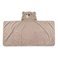 Накидка дитяча з капюшоном ТМ Koloco мікрофібра Koala Beige 80х120