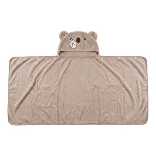 Накидка детская с капюшоном ТМ Koloco микрофибра Koala Beige 80х120