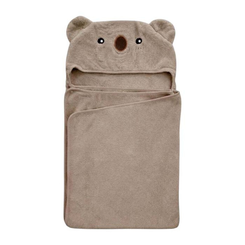 Накидка детская с капюшоном ТМ Koloco микрофибра Koala Beige 80х120