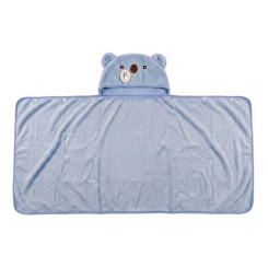 Накидка дитяча з капюшоном ТМ Koloco мікрофібра Koala Blue 80х120
