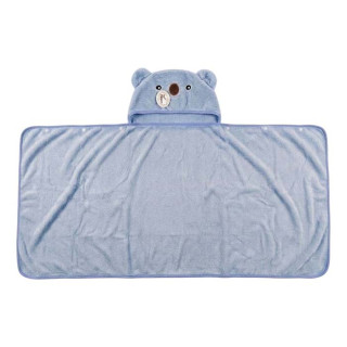 Накидка дитяча з капюшоном ТМ Koloco мікрофібра Koala Blue 80х120