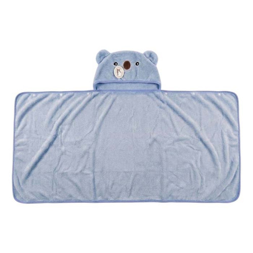 Накидка детская с капюшоном ТМ Koloco микрофибра Koala Blue 80х120