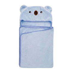 Накидка дитяча з капюшоном ТМ Koloco мікрофібра Koala Blue 80х120