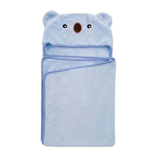 Накидка дитяча з капюшоном ТМ Koloco мікрофібра Koala Blue 80х120