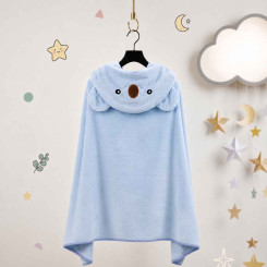 Накидка дитяча з капюшоном ТМ Koloco мікрофібра Koala Blue 80х120
