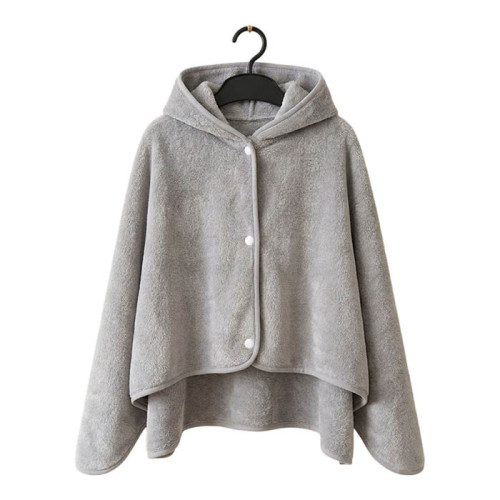 Накидка детская с капюшоном ТМ Koloco микрофибра Koala Grey 80х120