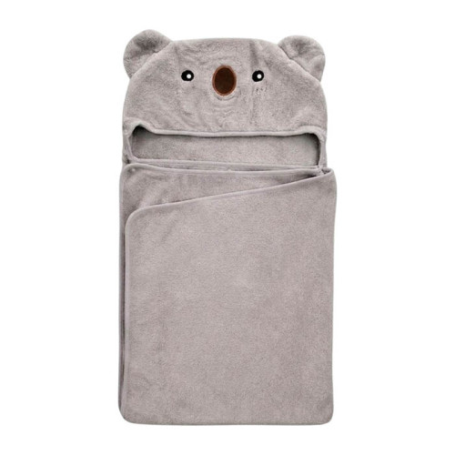 Накидка детская с капюшоном ТМ Koloco микрофибра Koala Grey 80х120