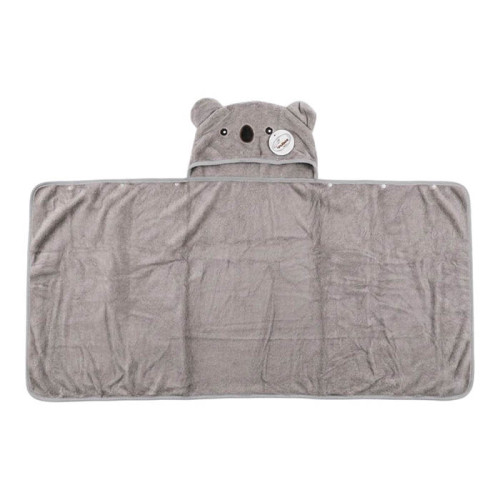 Накидка детская с капюшоном ТМ Koloco микрофибра Koala Grey 80х120