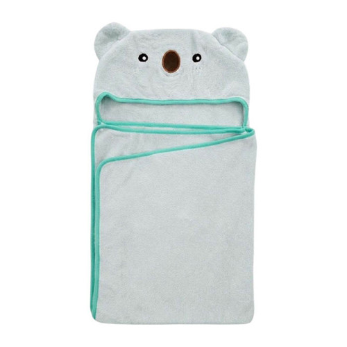 Накидка детская с капюшоном ТМ Koloco микрофибра Koala Mint 80х120