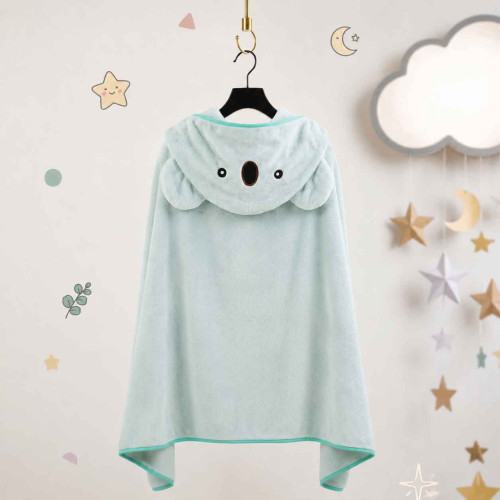 Накидка дитяча з капюшоном ТМ Koloco мікрофібра Koala Mint 80х120