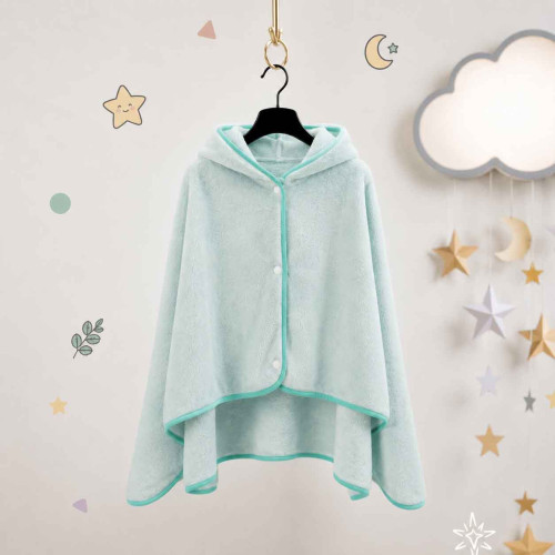Накидка дитяча з капюшоном ТМ Koloco мікрофібра Koala Mint 80х120