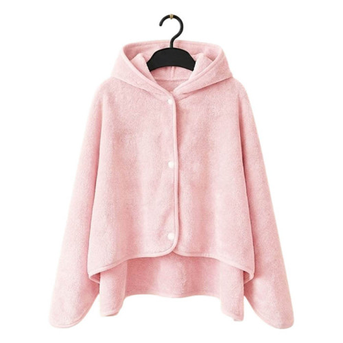 Накидка детская с капюшоном ТМ Koloco микрофибра Koala Pink 80х120