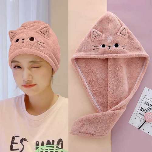 Чалма для сушки волос из микрофибры CAT 25х65 терракотовая 