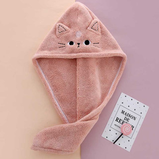 Чалма для сушки волос из микрофибры CAT 25х65 терракотовая 