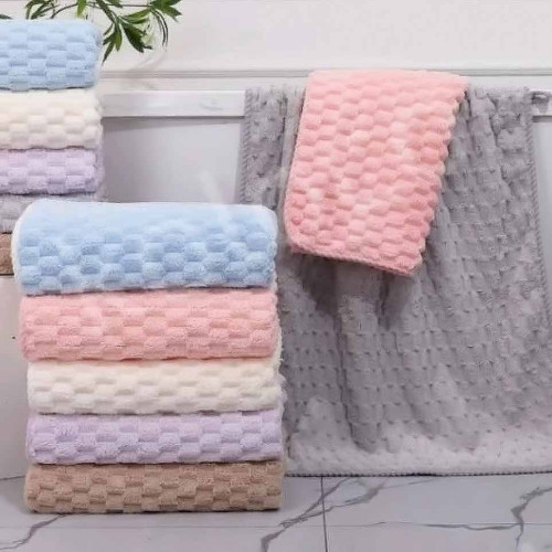 Набор полотенец микрофибра 3D однотонные 35х70 6 шт