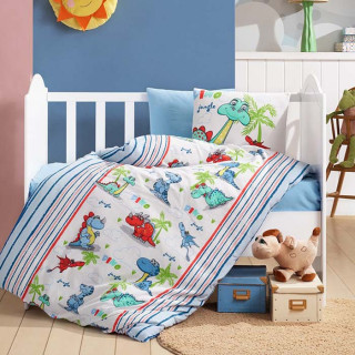 Детское постельное белье в кроватку Cotton Box фланель Dino Mavi