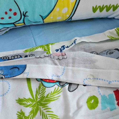 Детское постельное белье в кроватку Cotton Box фланель Dino Mavi