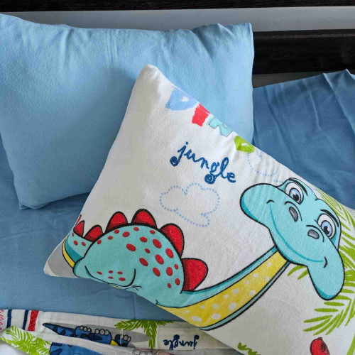Детское постельное белье в кроватку Cotton Box фланель Dino Mavi
