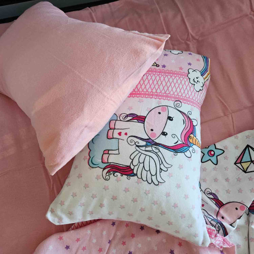Дитяча постільна білизна в ліжечко Cotton Box фланель Unicorn Pembe
