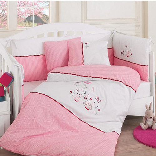 Набір у ліжечко із захистом ТМ Cotton Box Lux Nakisli Mommy