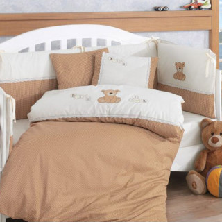 Набор в кроватку с защитой ТМ Cotton Box Lux Nakisli Teddy