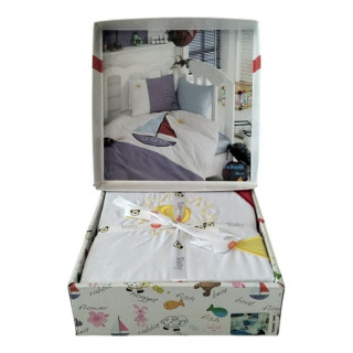 Дитяча постільна білизна в ліжечко Cotton Box ранфорс Yelkenli Mavi