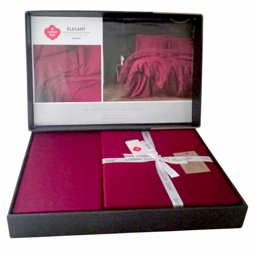 Постільна білизна ТМ Cotton Box сатин Elegant Bordo