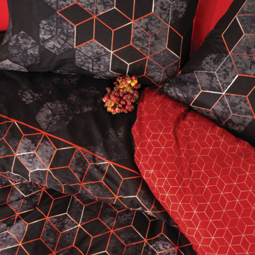 Постільна білизна ТМ Cotton Box ранфорс Cubo Kiremit DARK