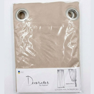 Штора на люверсах ТМ Decorator Sparta 145х280 09 пудровая