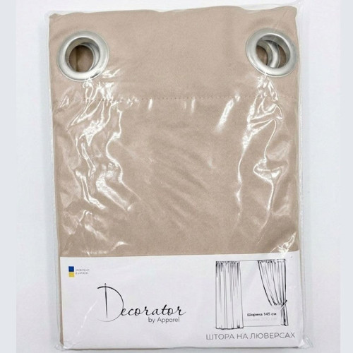 Штора на люверсах ТМ Decorator Sparta 145х280 09 пудрова