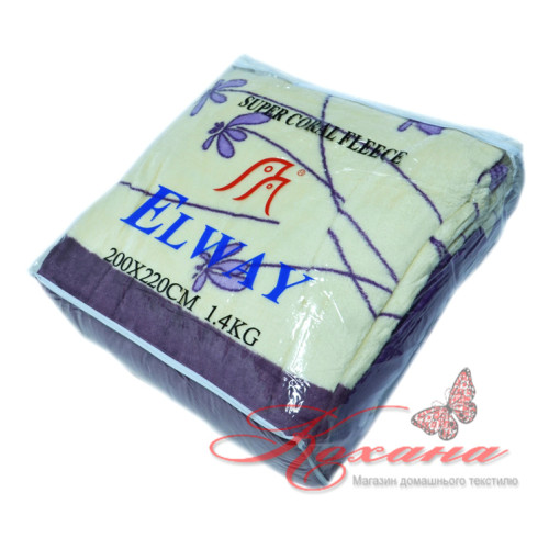 Плед микрофибра Elway П-0044 сирень