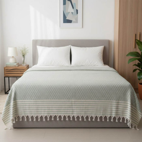 Покрывало летнее Fushia ZIGZAG YESIL 200х230