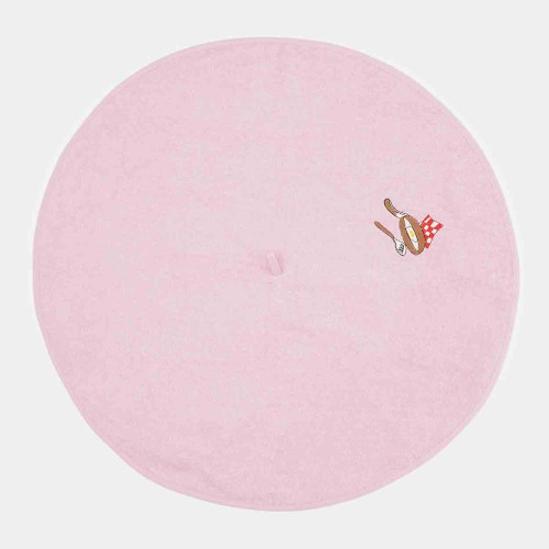 Полотенце махровое круглое кухонное Fushia Яичница розовый