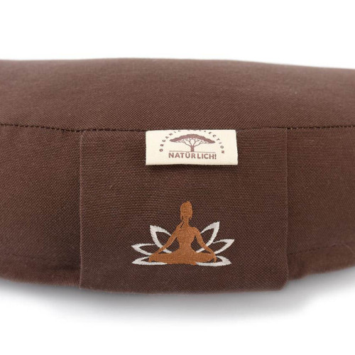 Подушка для медитации и йоги с гречневой шелухой шоколад