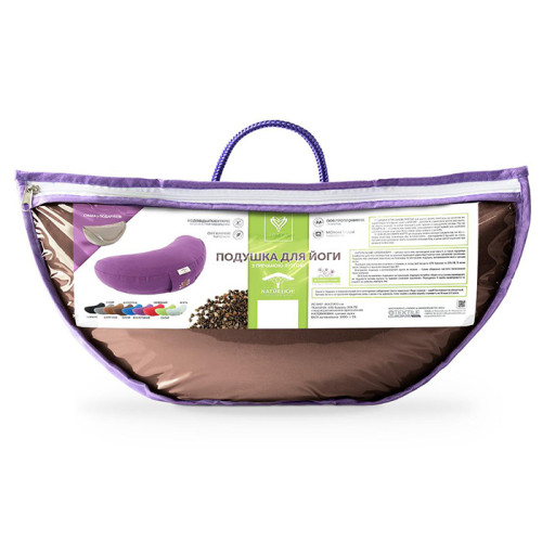 Подушка для медитации и йоги с гречневой шелухой шоколад
