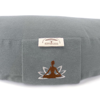Подушка для медитации и йоги с гречневой шелухой темно-серый