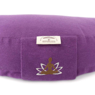 Подушка для медитації та йоги з гречаним лушпинням темно-бузкова