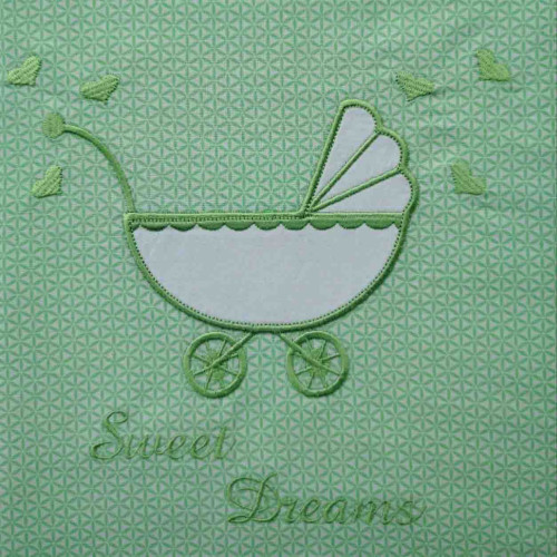 Комплект постельного белья в коляску ТМ Идея Sweet Dreams зеленый